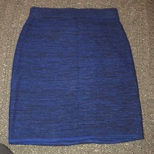 Knitted royal blue , mini skirt